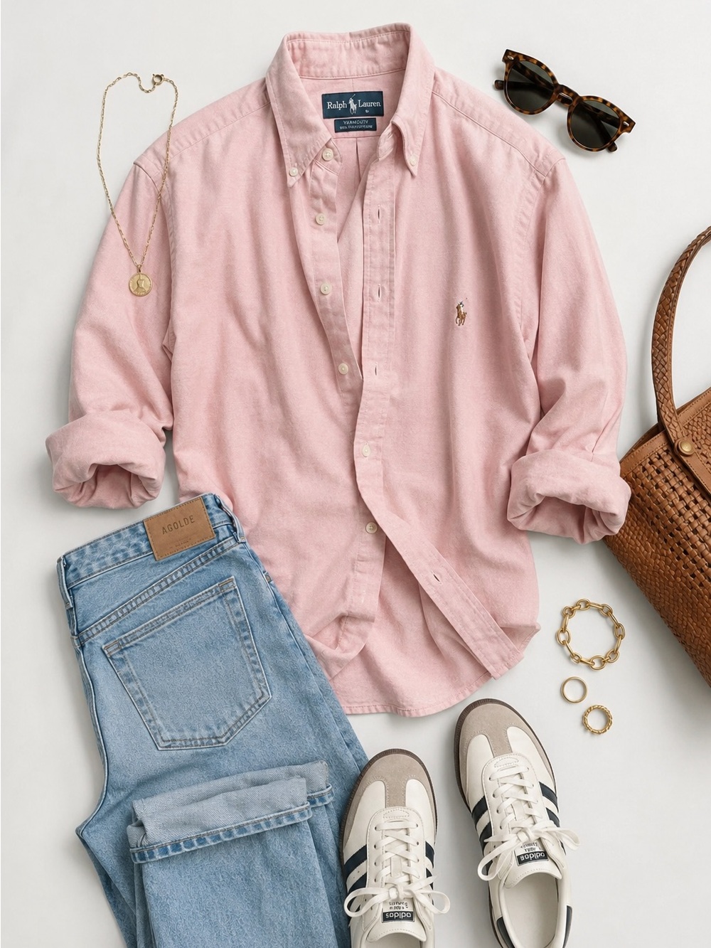 Ralph Lauren Men's Light Pink Oxford Button-Down Shirt